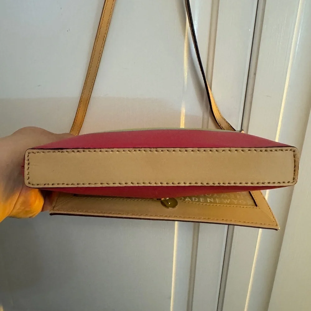 KATE SPADE ♠️ Grant Street Rainbow Stripe Colorful Crossbody Saffino Leather Bag